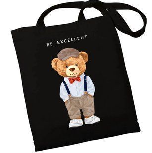 Екошопер чорний Teddy Bear - Be Excellent 10311022899 фото