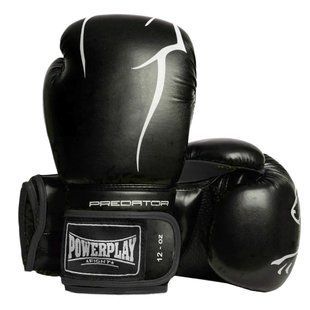 Боксерські рукавиці PowerPlay 3018 Jaguar Чорні 10 унцій PP_3018_10oz_Black фото