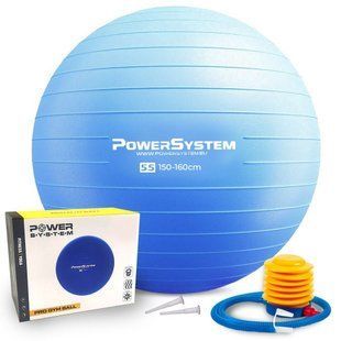 М'яч для фітнесу (фітбол) Power System PS-4011 &Oslash;55 cm PRO Gymball Blue PS-4011_55cm_Blue фото