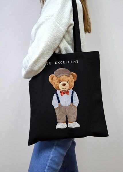 Екошопер чорний Teddy Bear - Be Excellent 10311022899 фото