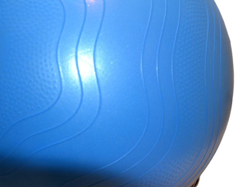М'яч для фітнесу (фітбол) укріплений PowerPlay 4000 &Oslash;65 cm Premium Gymball Anti-Burst Синій + помпа PP_4000_65cm_Blue фото