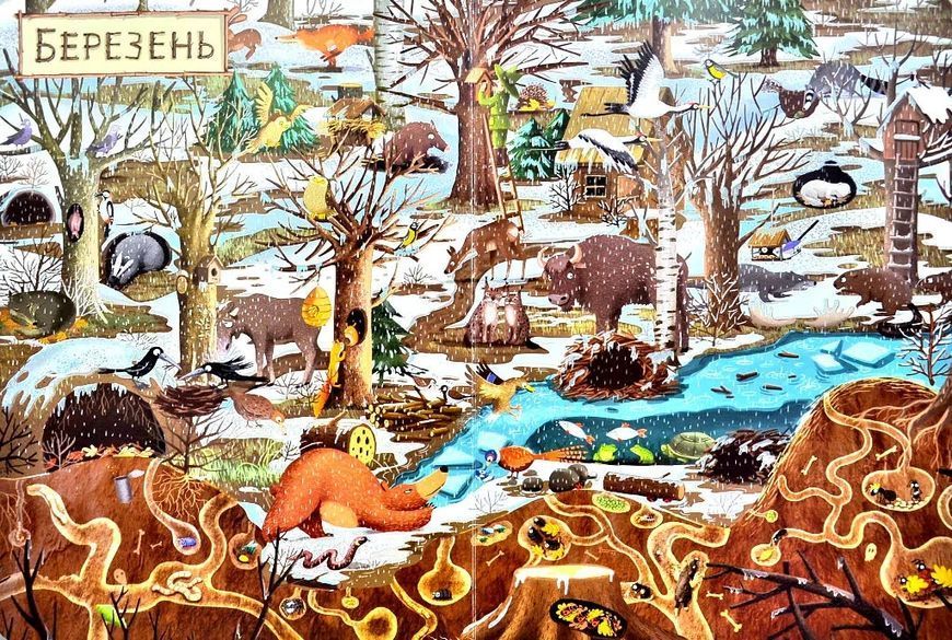 Рік у лісі. Книга-розглядалка (віммельбух) 1031146369 фото
