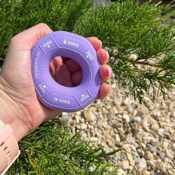 Еспандер кистьовий силіконовий PowerPlay PP-4331 Hand Grip Medium 20-25-30 кг. Фіолетовий PP_4331_Purple_(20-25-30) фото