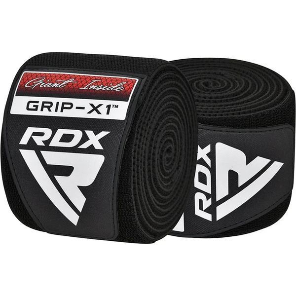 Бинти на коліна RDX K1 GYM Knee Wraps Full Black WAH-K1FB фото