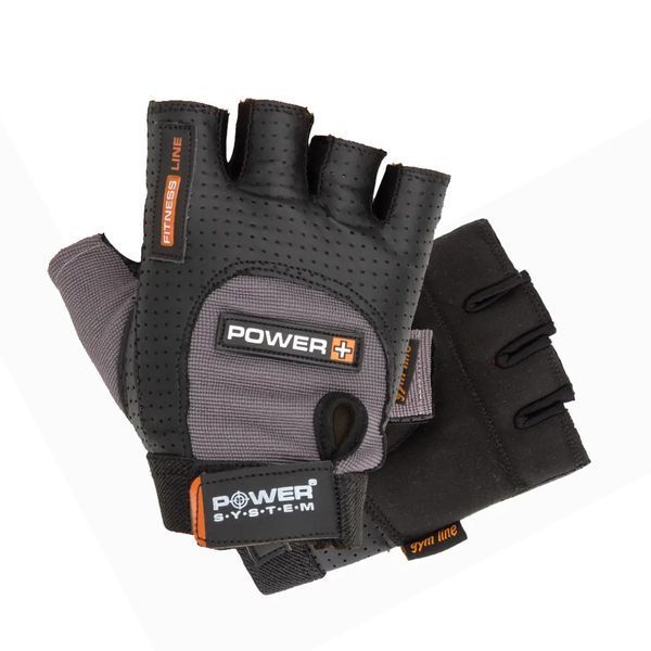 Рукавички для фітнесу Power System PS-2500 Power Plus Black/Grey S PS-2500_S_Black-grey фото