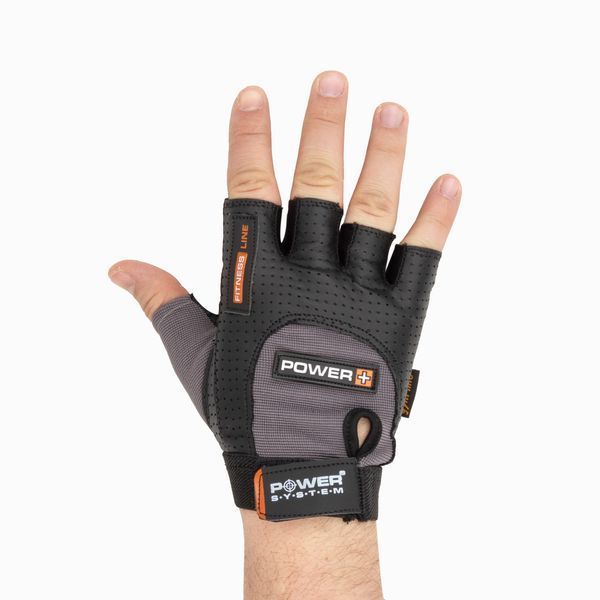 Рукавички для фітнесу Power System PS-2500 Power Plus Black/Grey S PS-2500_S_Black-grey фото