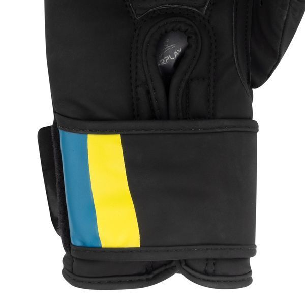 Боксерські рукавиці PowerPlay 3021 Ukraine Чорніі 8 унцій PP_3021_8oz_Black фото