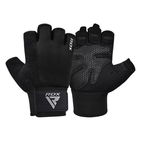 Рукавички для фітнесу RDX W1 Half Black Plus S WGA-W1HB-S+ фото