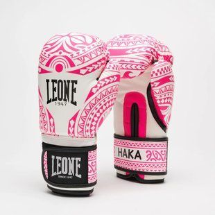 Боксерські рукавиці Leone GN329 HAKA White/Pink 10 унцій GN329_White/Pink_10oz фото