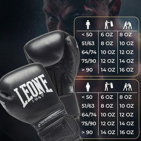 Боксерські рукавиці Leone GN111 THE GREATEST Black 16 унцій (бинти 4 м. в комплекті) GN111_Black_16oz фото
