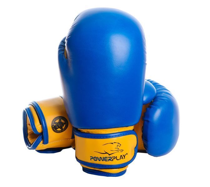 Боксерські рукавиці PowerPlay 3004 JR Classic Синьо-Жовті 6 унцій PP_3004JR_6oz_Blue/Yellow фото