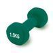 Гантель вінілова PowerPlay 4125 Achilles 1.5 кг. Зелена (1шт.) PP_4125_1.5kg фото 2