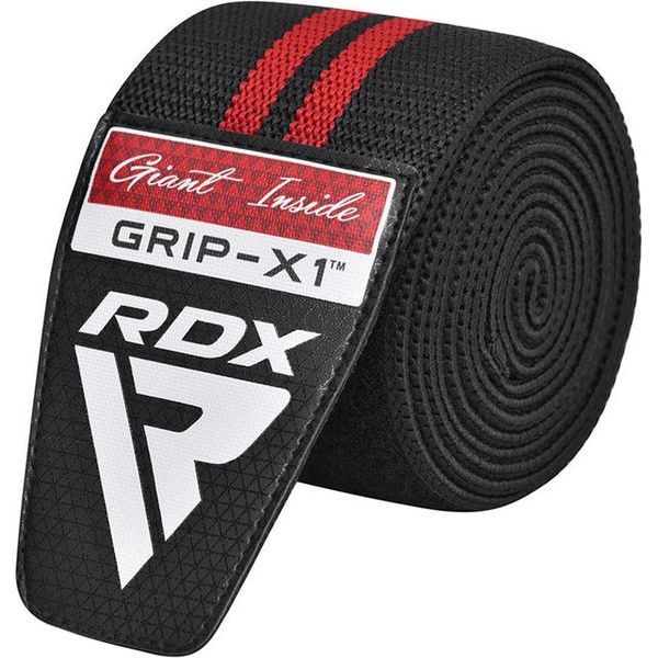 Бинти на коліна RDX GYM KNEE WRAP R11 BLACK/RED WAH-KR11BR фото