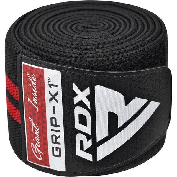 Бинти на коліна RDX GYM KNEE WRAP R11 BLACK/RED WAH-KR11BR фото